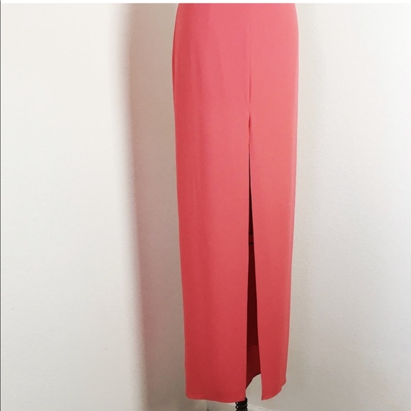 HALSTON HERITAGE NOTCH MAXI DRESS @1164 - Picture 6 of 8